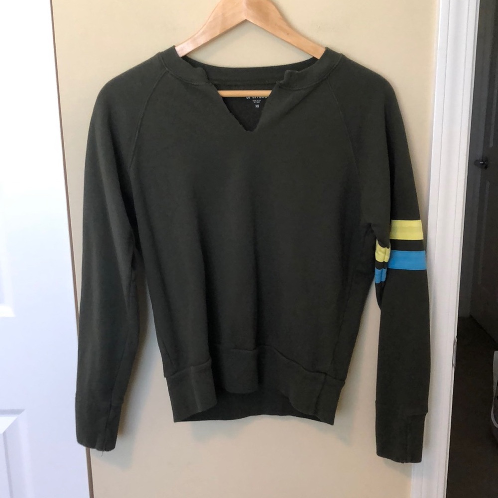 Splits59 dark green long sleeve top sz XS